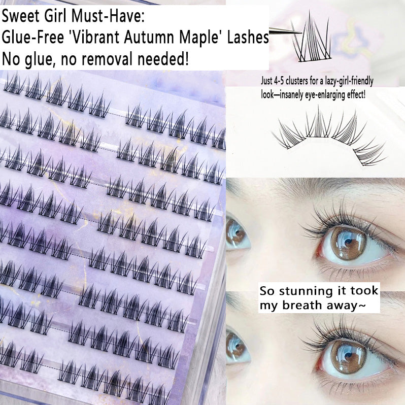Glue - free Double - tipped Sunflower Self - adhesive Soft False Eyelashes: Natural, Lazy - friendly, Sectional Style