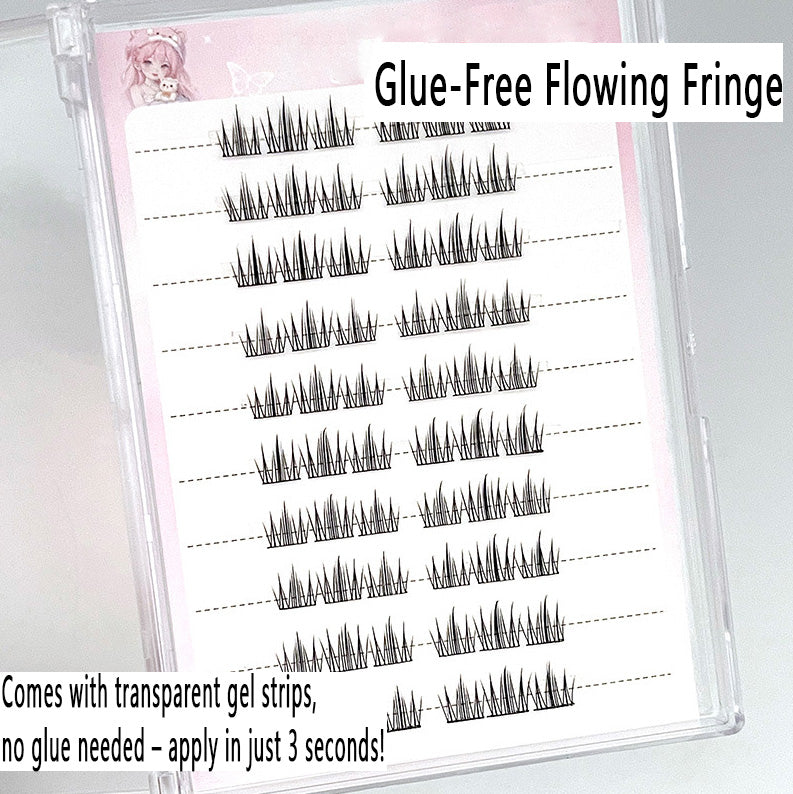 100pcs No-Glue Camellia Lash Clusters - Natural & Realistic Small Floral Design, Self-Adhesive for Beginners