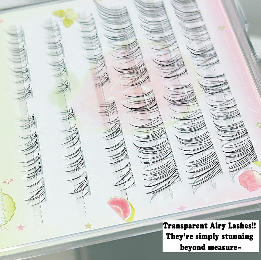 Individual DIY lashes Born-with-It Fox-Style Segmented False Lashes - Upper & Lower Lash Set, Naturally Curled, Self-Adhesive & No Remover Needed, Realistic Eyelashes