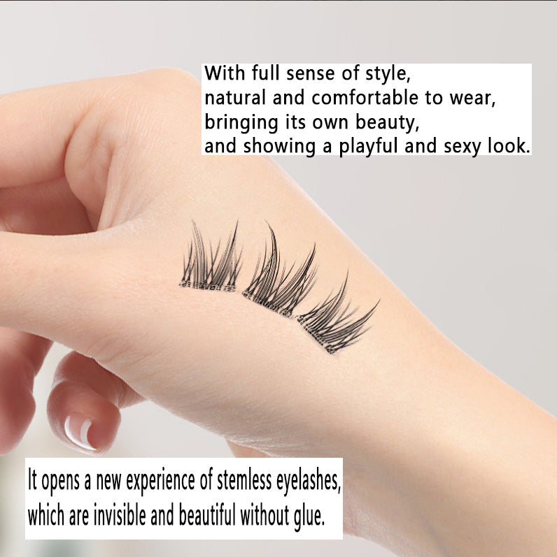 Stemless Glue-Free Self-Adhesive Cat Ear False Eyelashes|Create Cat-Eyed Elf Look in Seconds