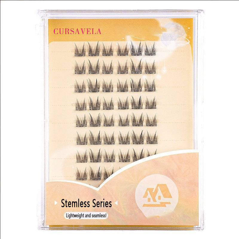 Stemless Glue-Free Self-Adhesive Cat Ear False Eyelashes|Create Cat-Eyed Elf Look in Seconds