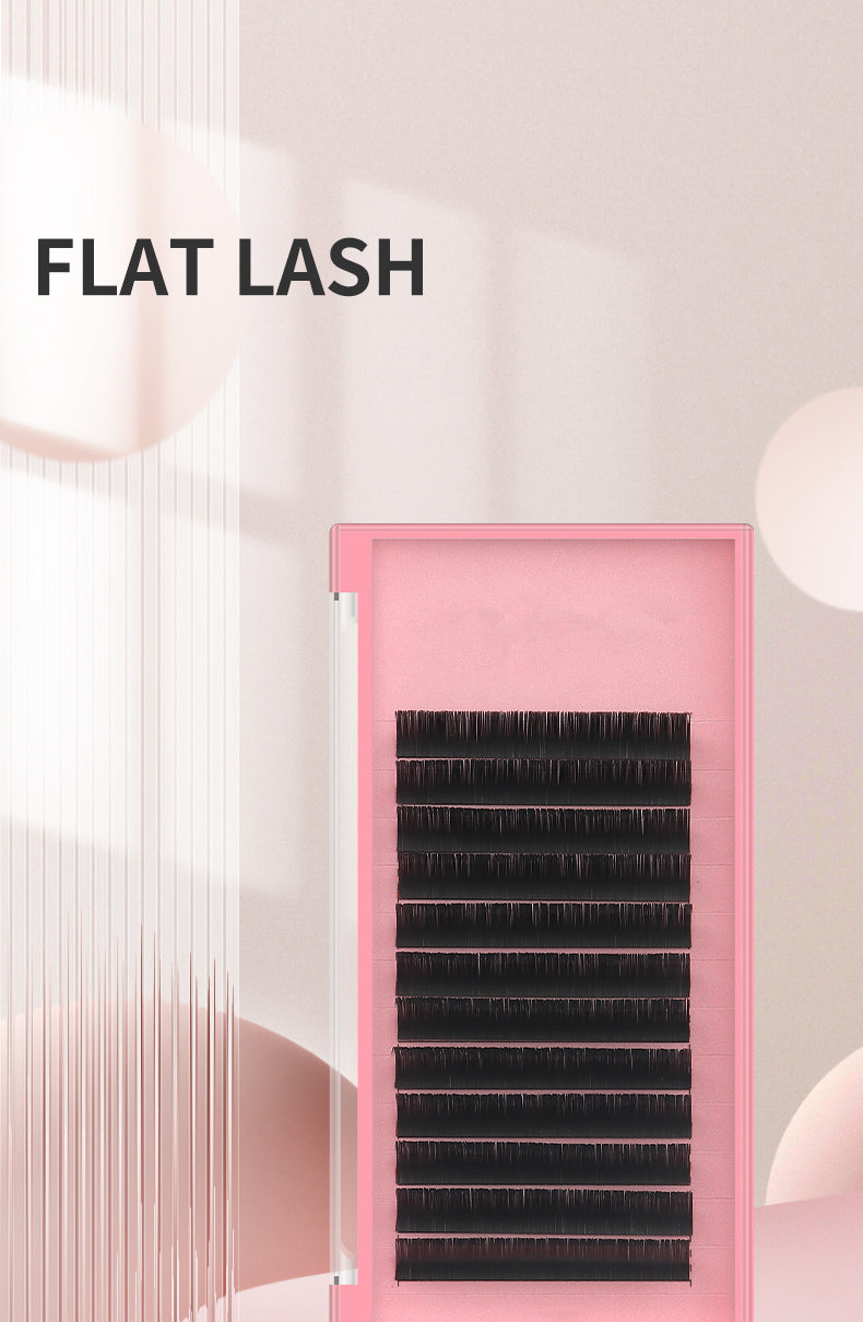Ellipse Flat Eyelashes Handmade , Natural Style, Synthetic Hair, Durable and Reusable False Eyelashes, Thick Colorful Custom Makeup Lashes