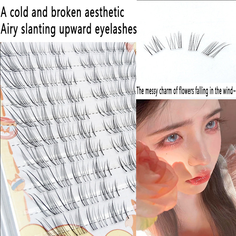 Lazy Person's Must-Have! 10-Row Large-Capacity Airy Diagonal-Flying, Messy, Long, Photogenic Single Cluster Segmented Eyelashes