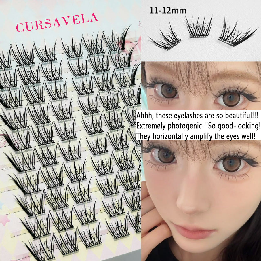 Individual DIY Lashes Fresh Diagonal - flying Fox - style False Eyelashes | Natural Simulation, Transparent Curl, Enlarge Eyes