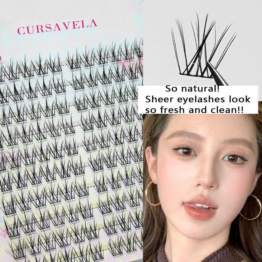 Individual DIY lashes Oxygen-like Natural False Lashes! Clear, Breathable, and Perfectly Separated False Lashes