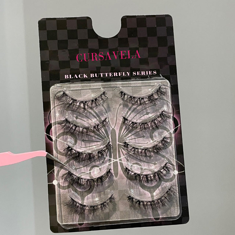 Classic Volume Eyelashes Fluffy Barbie Mixed-Race False Eyelashes | One-Piece Curled Design, Stunning for Photos and Daily Wear
