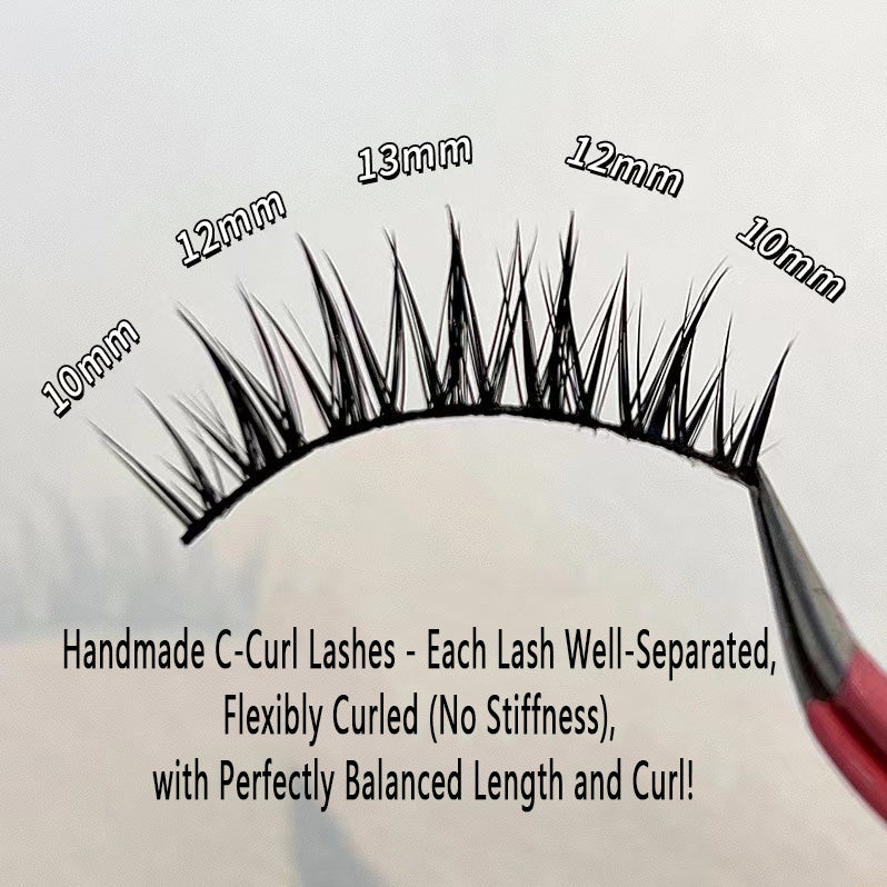 Beginner's Must-Have! Stiff-stem Wet Wheat Ear Lashes, One-Piece for Instant Barbie Eye
