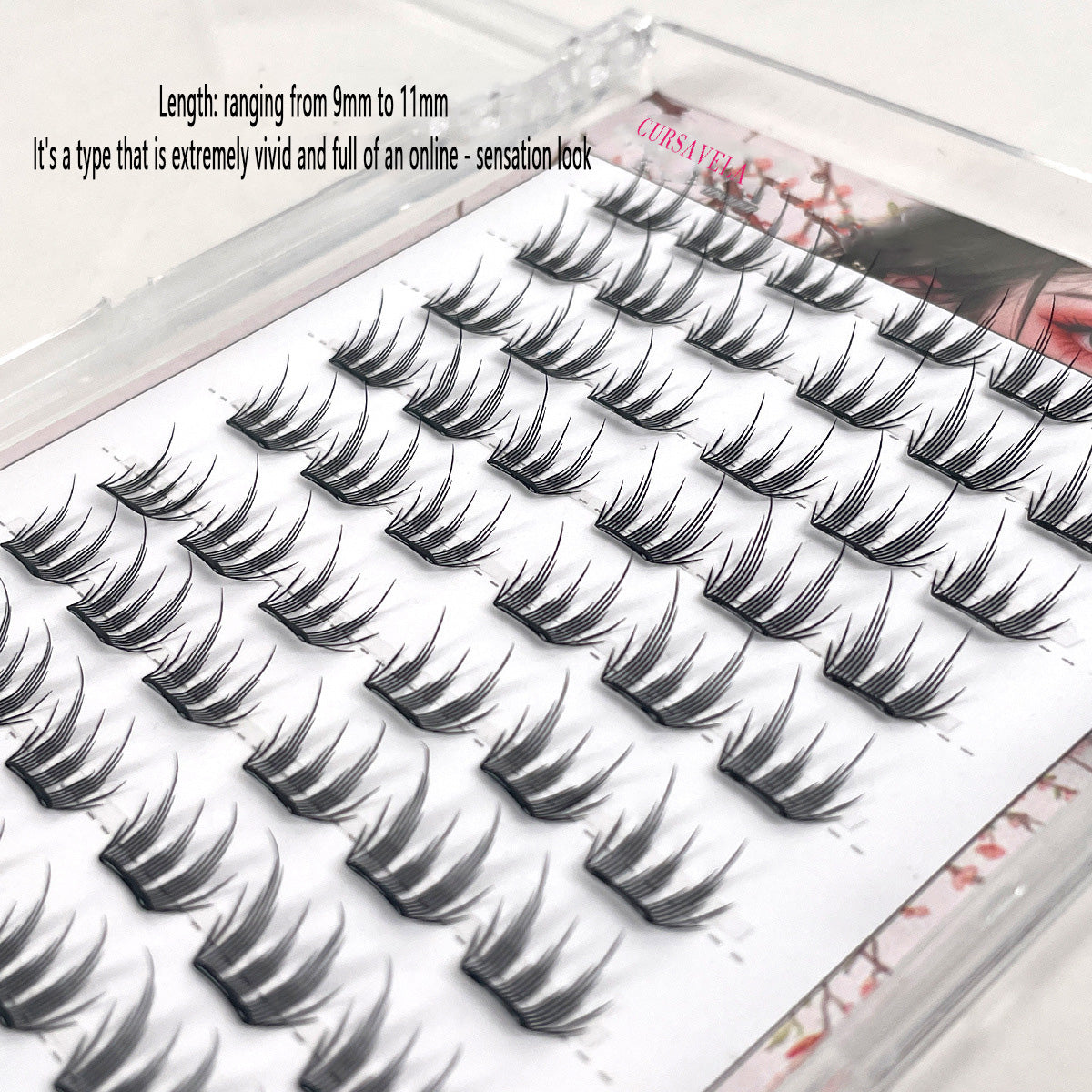 Segmented Self-adhesive False Eyelashes for the "Little Rich Lady" Style, Glue-free, as Light as a Feather, with Natural and Simulated "Born-with" Look