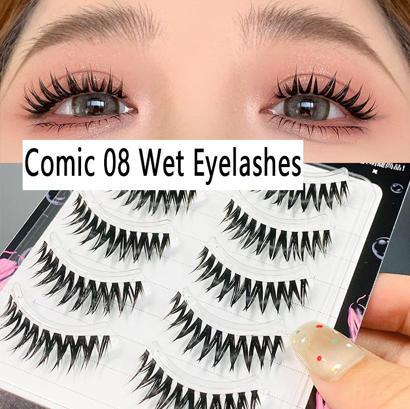 Individual DIY lashes Comic-Style Wet 08 Lashes | One-Piece, Dense & Easy for Barbie Glow
