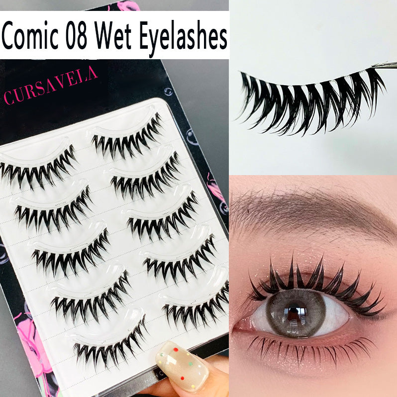 Individual DIY lashes Comic-Style Wet 08 Lashes | One-Piece, Dense & Easy for Barbie Glow
