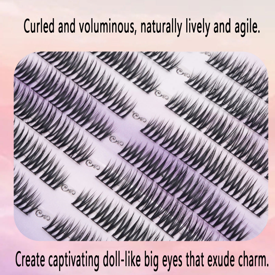 Chaebol Princess Style False Lashes | Ultra-fine Band, Voluminous, Naturally Curled, Lazy-friendly Segments