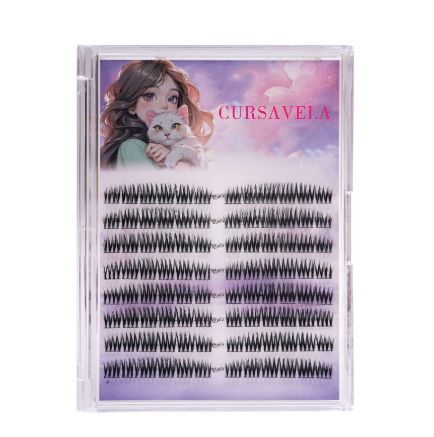 Chaebol Princess Style False Lashes | Ultra-fine Band, Voluminous, Naturally Curled, Lazy-friendly Segments