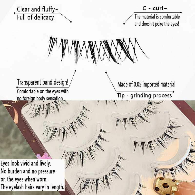 Seven Immortals Little White Fox | Natural Comic - style Fox - inspired Simulation Photogenic False Eyelashes