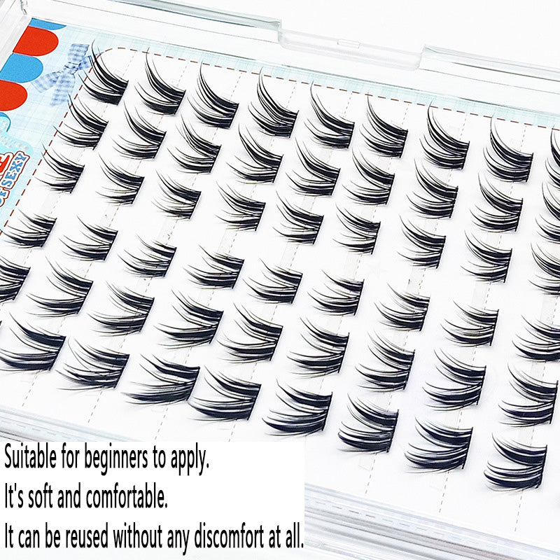 Dagongzhu Dense Single Cluster False Eyelashes - Large Capacity & Segmented, Novices Can Easily Get Barbie Eyes