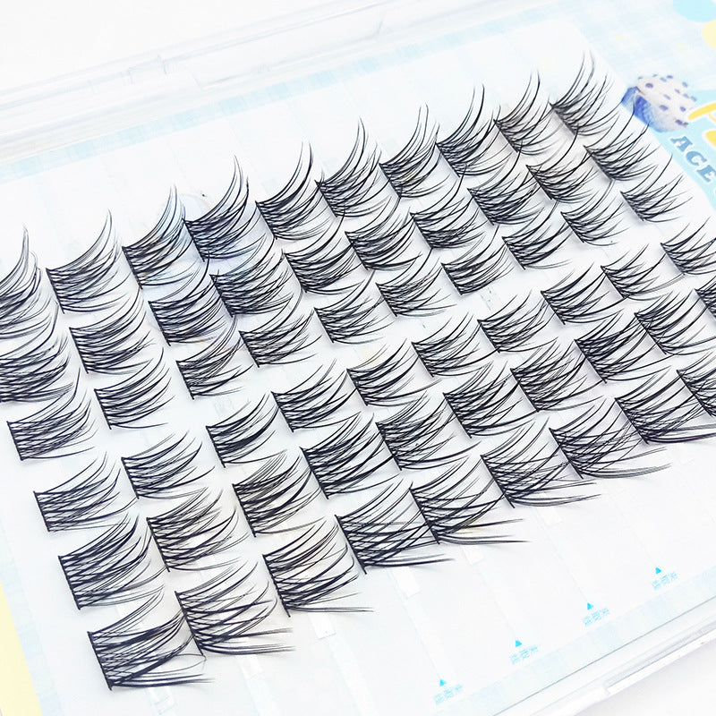 A Must-Have for Lazy People! 10-Row Large-Capacity Single-Cluster False Eyelashes, Baby Curve Fox Style, Pure, Natural, and Super Photogenic, Beginner-Friendly