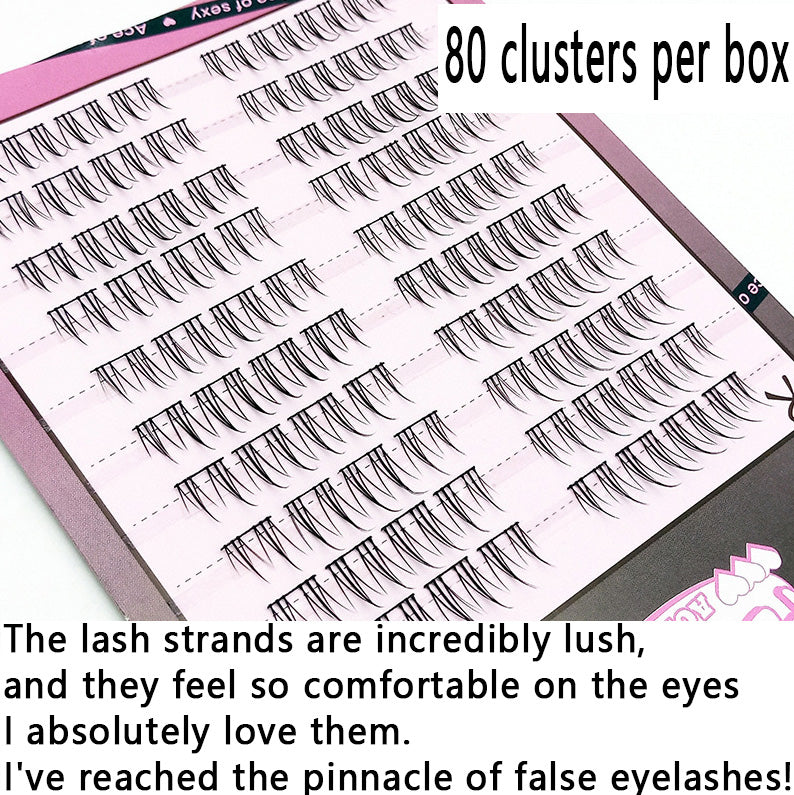 100 pcs Newbies' Must-Have! Ten-Row Double-Tip Small Flame False Eyelashes, Create a Natural Mother-Given Look