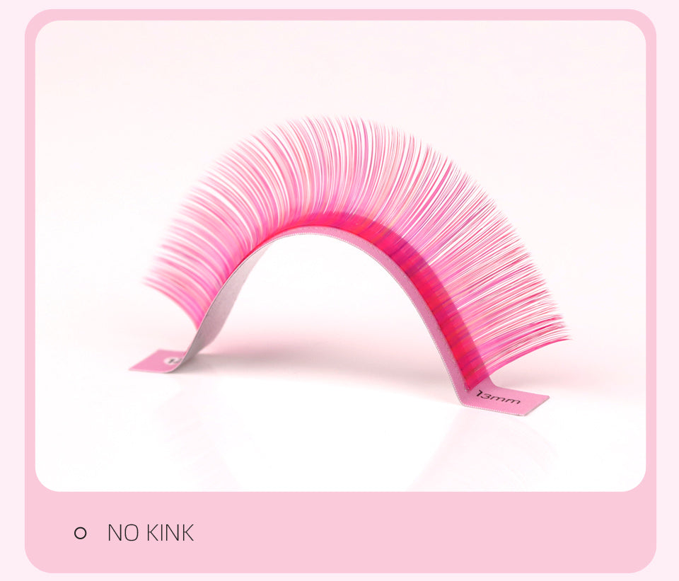 100pcs Colorful Eyelash Individual Extensions for Halloween – Mix of Pink, Red, Green, Blue, and Purple by CURSAVELA