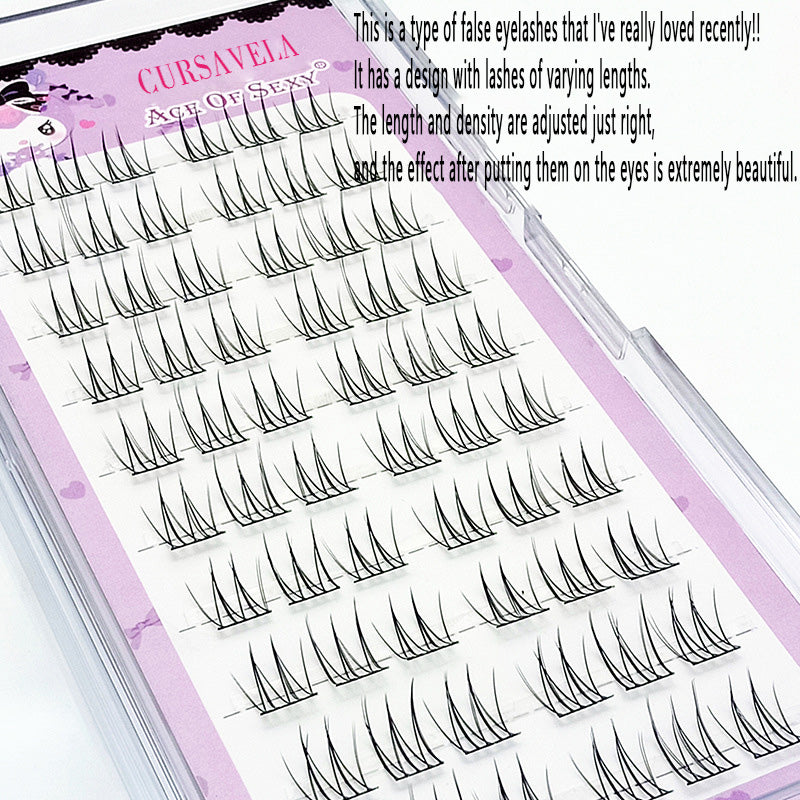 Ultra - Convenient Lazy - Style Self - Adhesive Waltz Girly Group False Eyelashes, Essential for Natural - looking Segmented and Photogenic Eyes