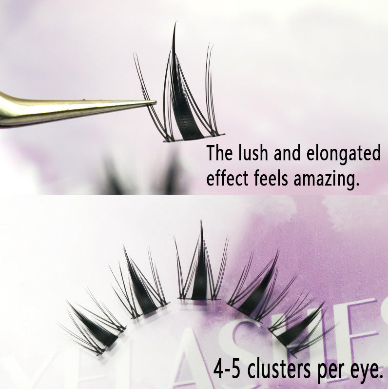 100pcs Barbie Wild Bunny Sweet & Cool Photogenic Lashes - Lazy Girl's 3-Step Voluminous Barbie Manga Style, Self-Adhesive False Lashes for Beginners
