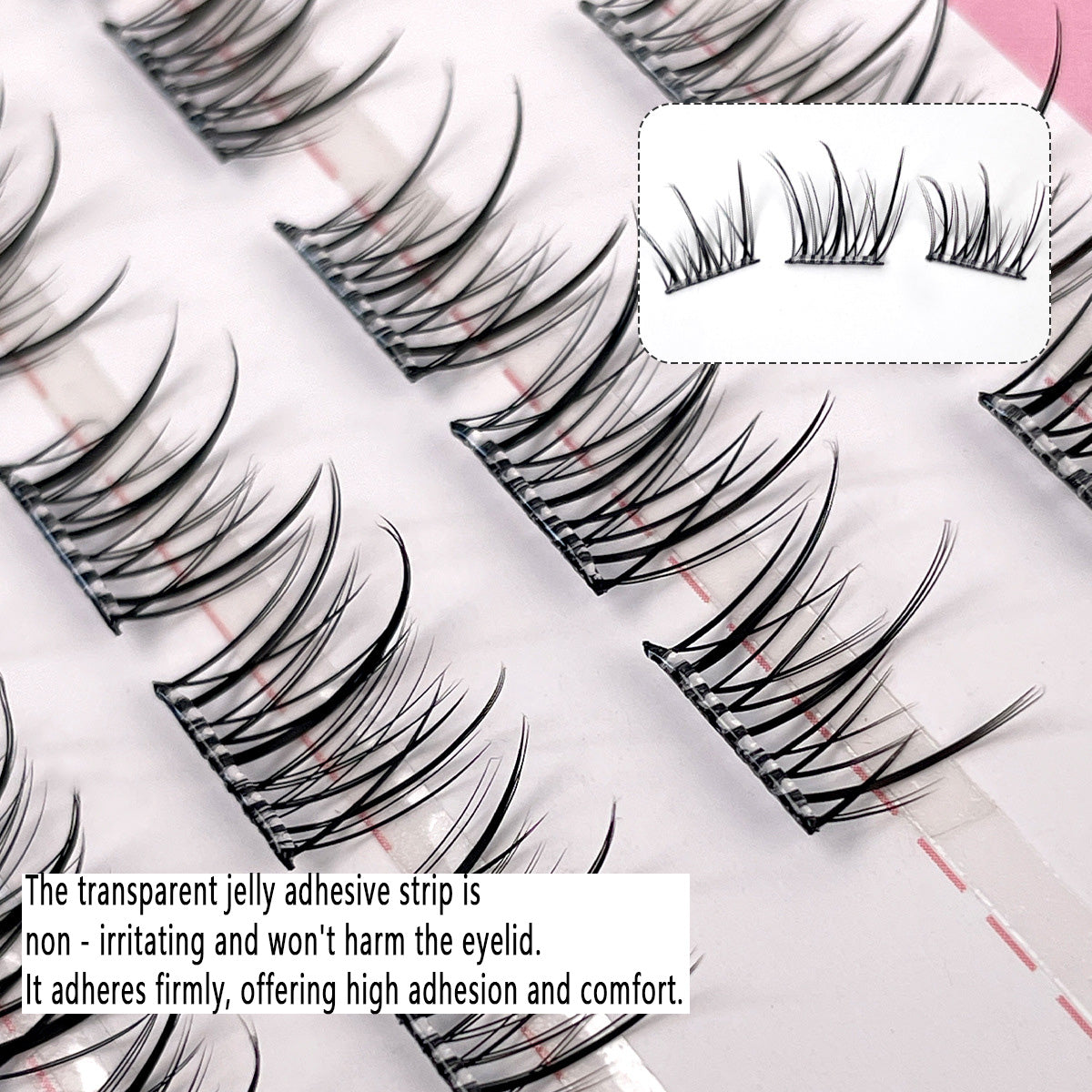 Large - capacity Glue - free Natural - style Small White Flower False Eyelashes, Single - cluster Self - adhesive, Beginner - friendly