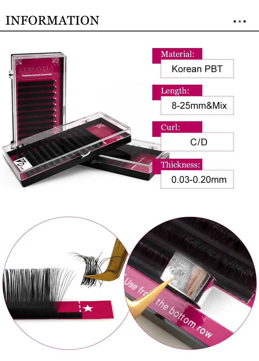 100 Pcs CURSAVELA Classic Volume Lashes, Fluffy Ultra Soft Eyelash Extensions