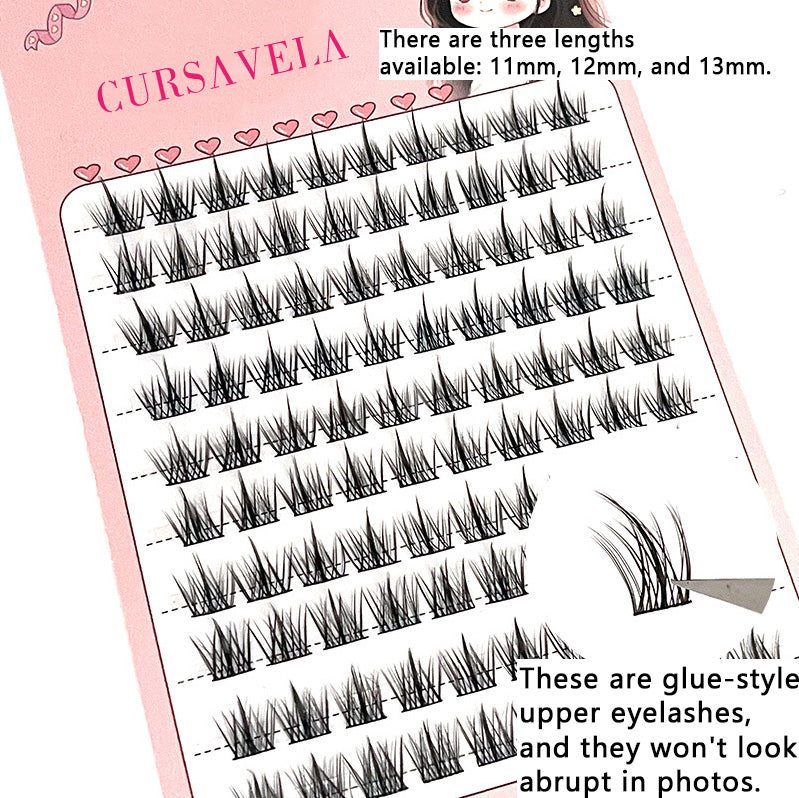 100pcs Must-Have for Lazy Girls! Natural and Realistic Single-Cluster False Lashes, Easy for Beginners, Create Natural Big Eyes Like You Were Born With Them