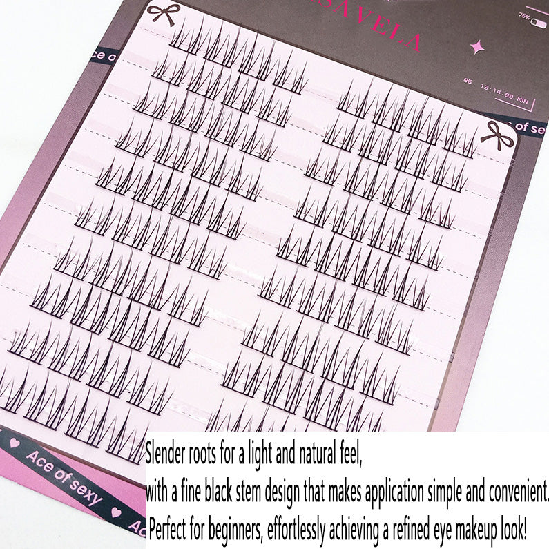 100 pcs Newbies' Must-Have! Ten-Row Double-Tip Small Flame False Eyelashes, Create a Natural Mother-Given Look