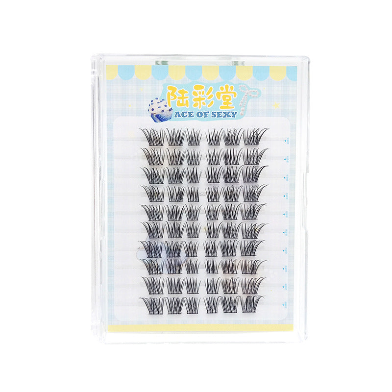 A Must-Have for Lazy People! 10-Row Large-Capacity Single-Cluster False Eyelashes, Baby Curve Fox Style, Pure, Natural, and Super Photogenic, Beginner-Friendly