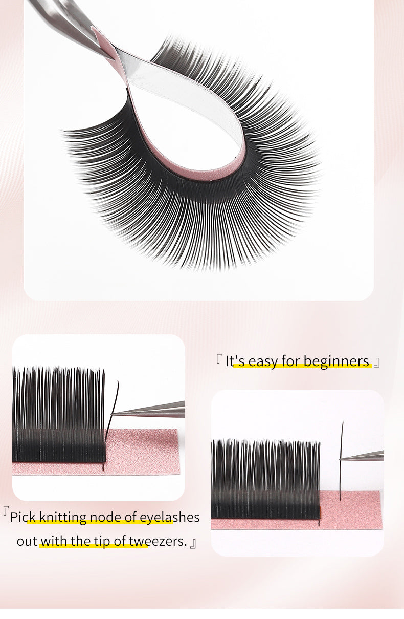 Ellipse Flat Eyelashes Handmade , Natural Style, Synthetic Hair, Durable and Reusable False Eyelashes, Thick Colorful Custom Makeup Lashes