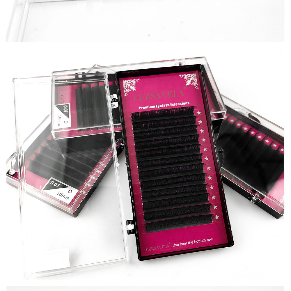 100 Pcs CURSAVELA Classic Volume Lashes, Fluffy Ultra Soft Eyelash Extensions