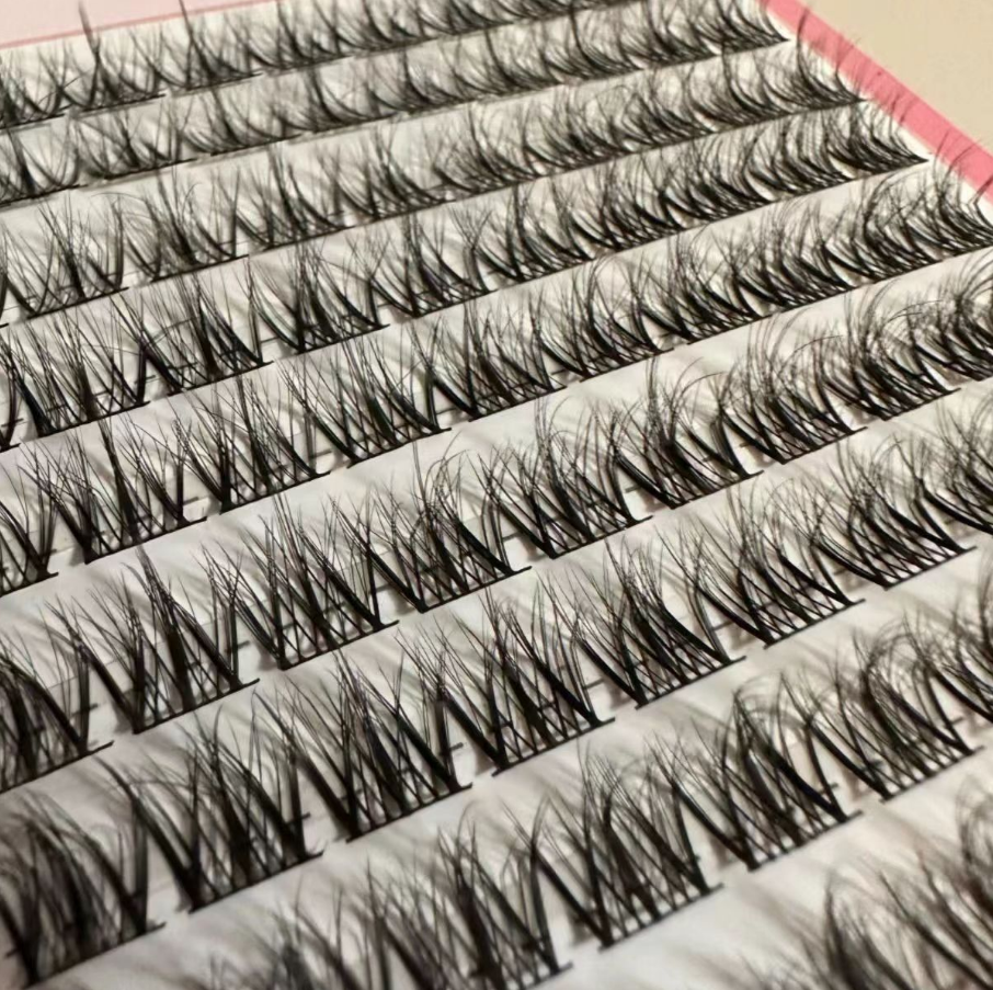 5D Baby Curl Layered Effect! Fluffy Natural-Style False Eyelashes Lazy Girl Three-Step, Single Cluster Realistic Design