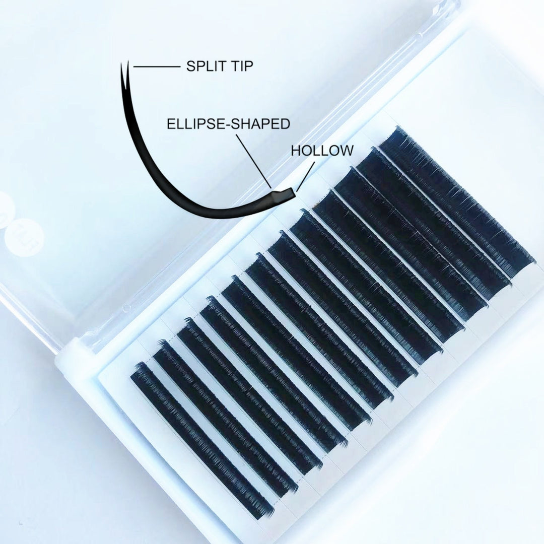 Ellipse Flat Eyelash Extension Vendor Individual korean private label lashes