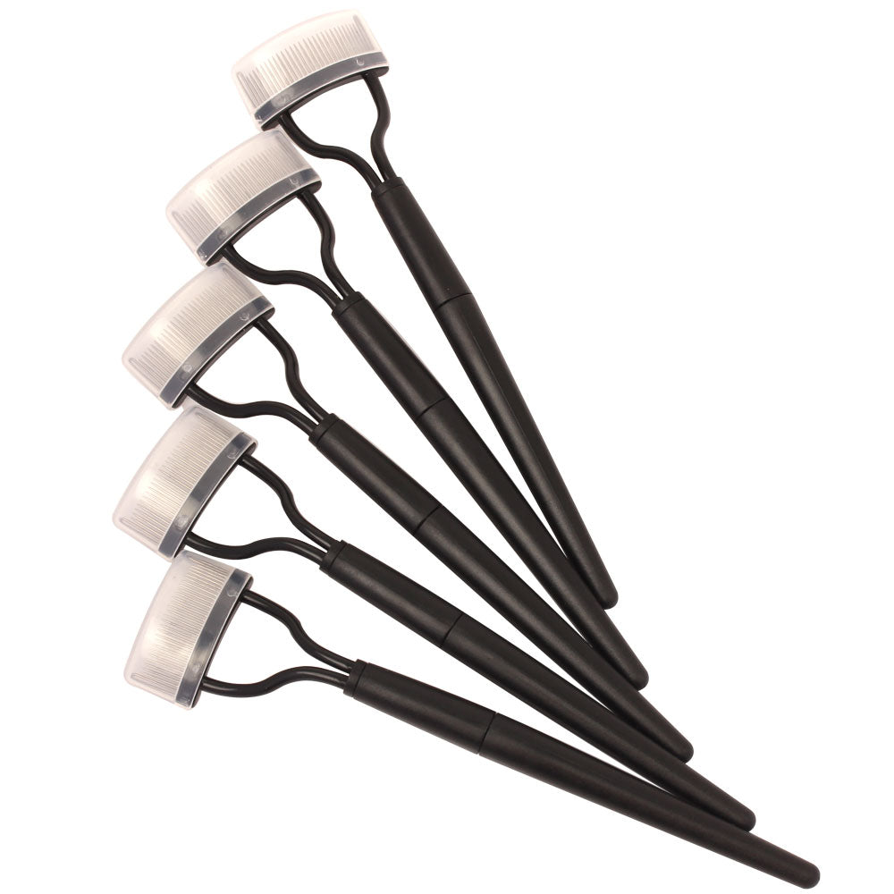 Folding Eyelash Brush Steel Needle 2 Sides Brushes Black Eyebrow Comb