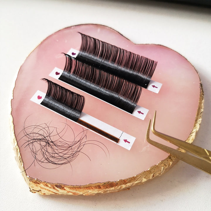 Curl C Classic lash eyelash extensions custom LOGO round hair black paper box