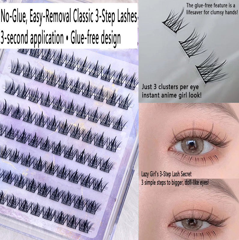 Glue - free Double - tipped Sunflower Self - adhesive Soft False Eyelashes: Natural, Lazy - friendly, Sectional Style