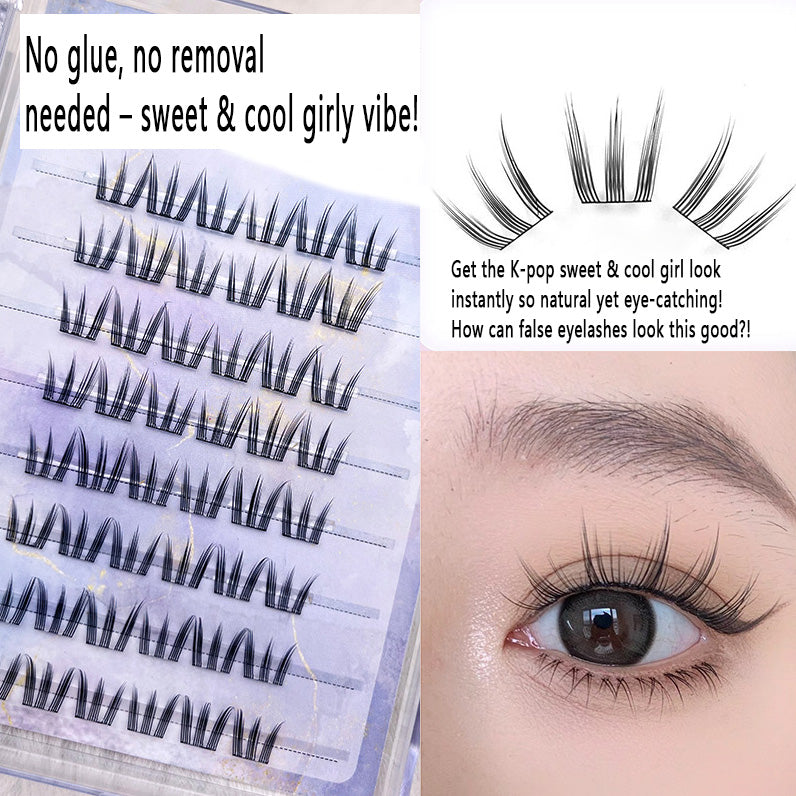 Glue - free Double - tipped Sunflower Self - adhesive Soft False Eyelashes: Natural, Lazy - friendly, Sectional Style