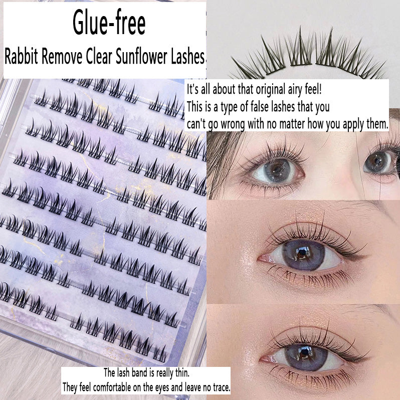 Glue - free Double - tipped Sunflower Self - adhesive Soft False Eyelashes: Natural, Lazy - friendly, Sectional Style