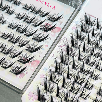 Crusavela  Individual DIY lashes Princess, Please Wear It! Fox-Style Winged Lashes - Voluptuous &amp; Curled, 3-Scenario Fit