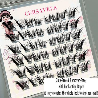 Crusavela  Individual DIY lashes Princess, Please Wear It! Fox-Style Winged Lashes - Voluptuous &amp; Curled, 3-Scenario Fit