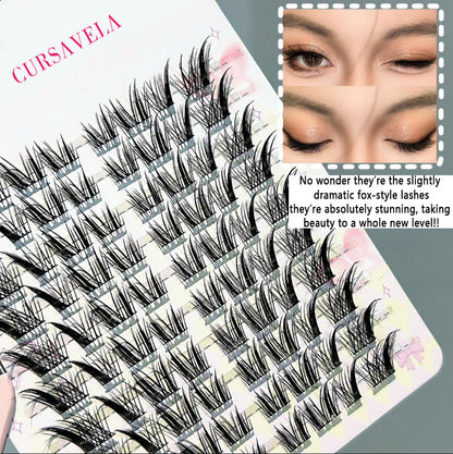 Crusavela  Individual DIY lashes Princess, Please Wear It! Fox-Style Winged Lashes - Voluptuous &amp; Curled, 3-Scenario Fit