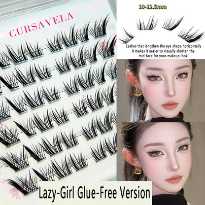 Crusavela  Individual DIY lashes Princess, Please Wear It! Fox-Style Winged Lashes - Voluptuous &amp; Curled, 3-Scenario Fit