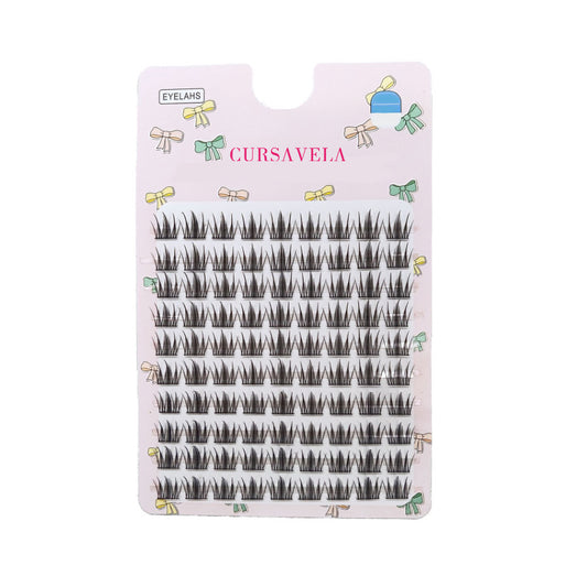 Pure Allure Camellia Fire Tassel Eyelashes - Beginner-Friendly Single Clusters with Curl, Suitable for Sectional Application
