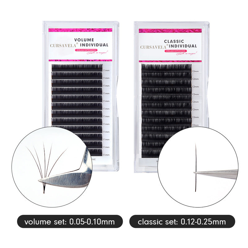 Classic Volume Eyelashes CURSAVELA 100pcs  false eyelashes are charming, made of good materials, soft and comfortable.