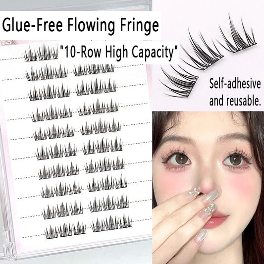 100pcs No-Glue Camellia Lash Clusters - Natural &amp; Realistic Small Floral Design, Self-Adhesive for Beginners