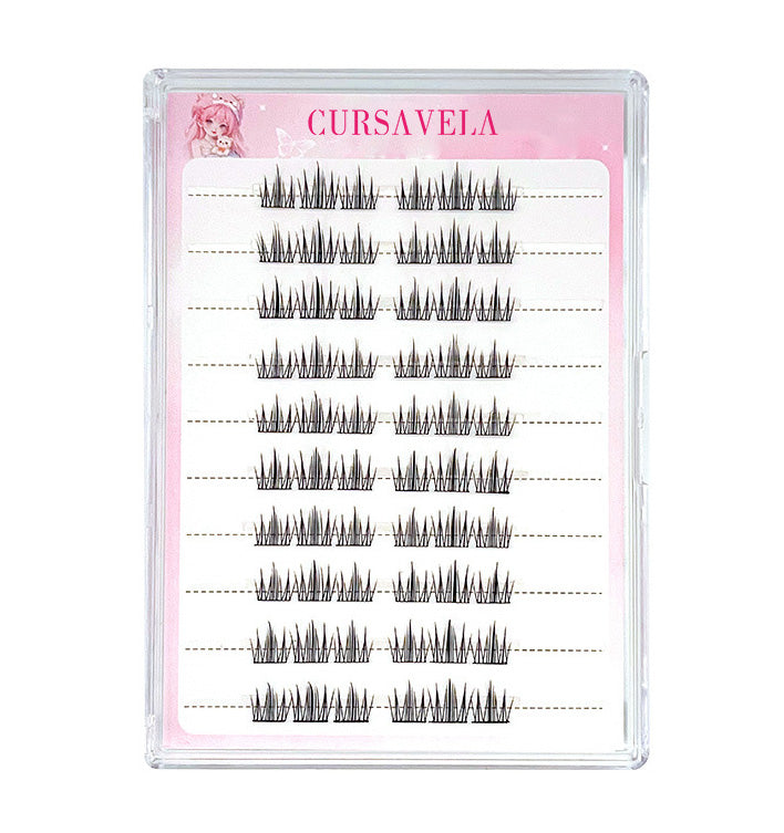 100pcs No-Glue Camellia Lash Clusters - Natural &amp; Realistic Small Floral Design, Self-Adhesive for Beginners