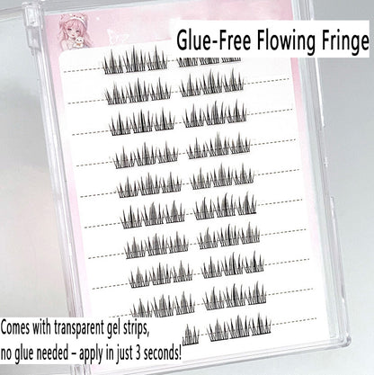 100pcs No-Glue Camellia Lash Clusters - Natural &amp; Realistic Small Floral Design, Self-Adhesive for Beginners