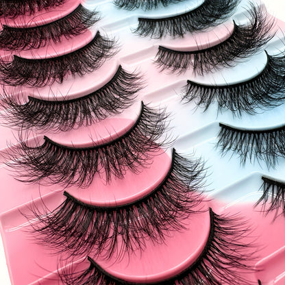 Classic Volume Eyelashes 10 Pairs of 3D Natural False Eyelashes – Ultra-Wispy, Dramatic Volume, Long, Handcrafted