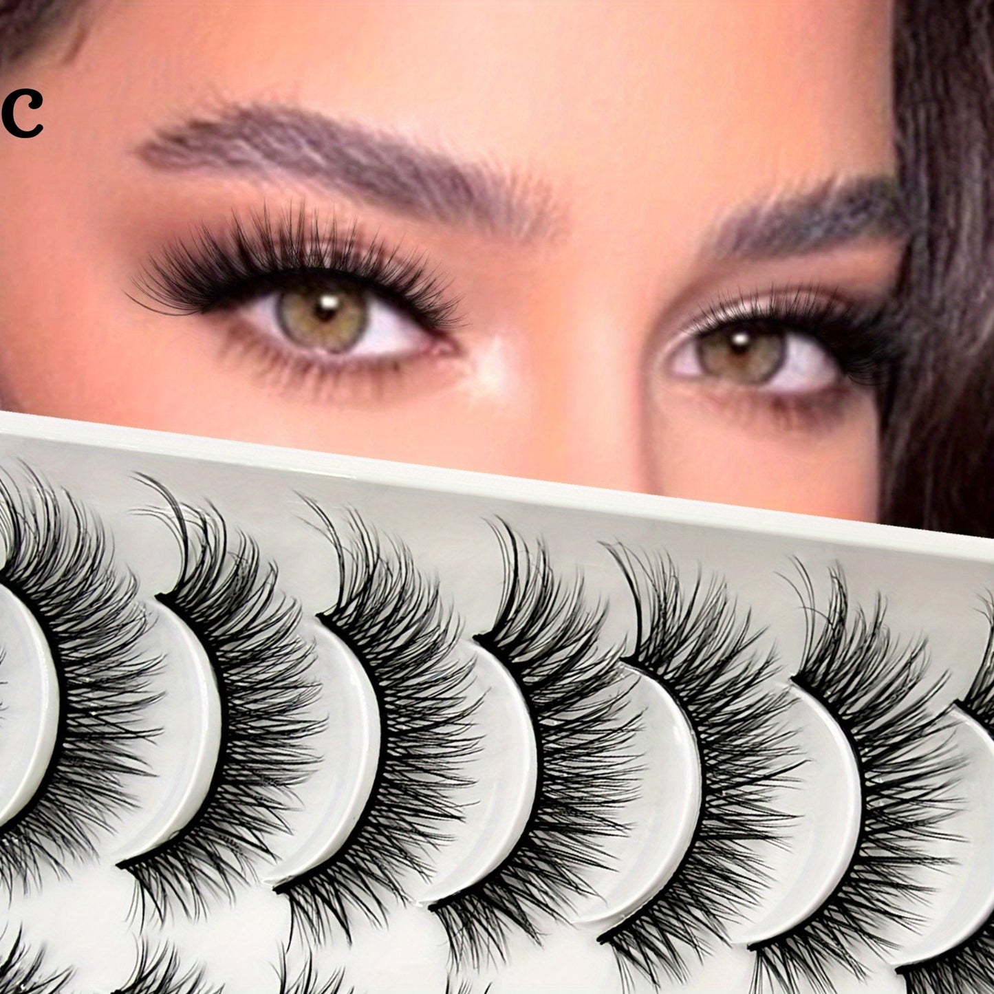 100pcs 10 Pairs of False Eyelashes - Natural, Fluffy, and Perfectly Matched for Lashes Makeup, Premium Faux Mink Eyelashes.