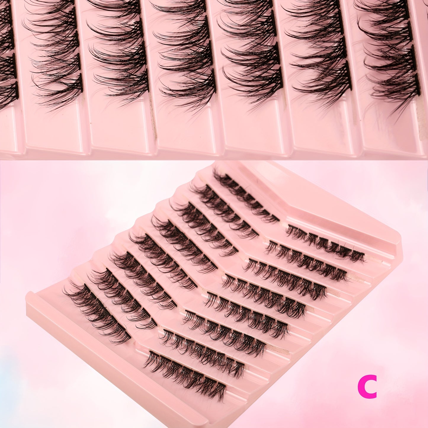 Individual Cluster DIY lashes 64-112 Clusters of 0.07mm Japanese Anime Cosplay Lash Kit – Individual Faux Mink Lash Extension Clusters for a Fluffy, Moist Manga Look