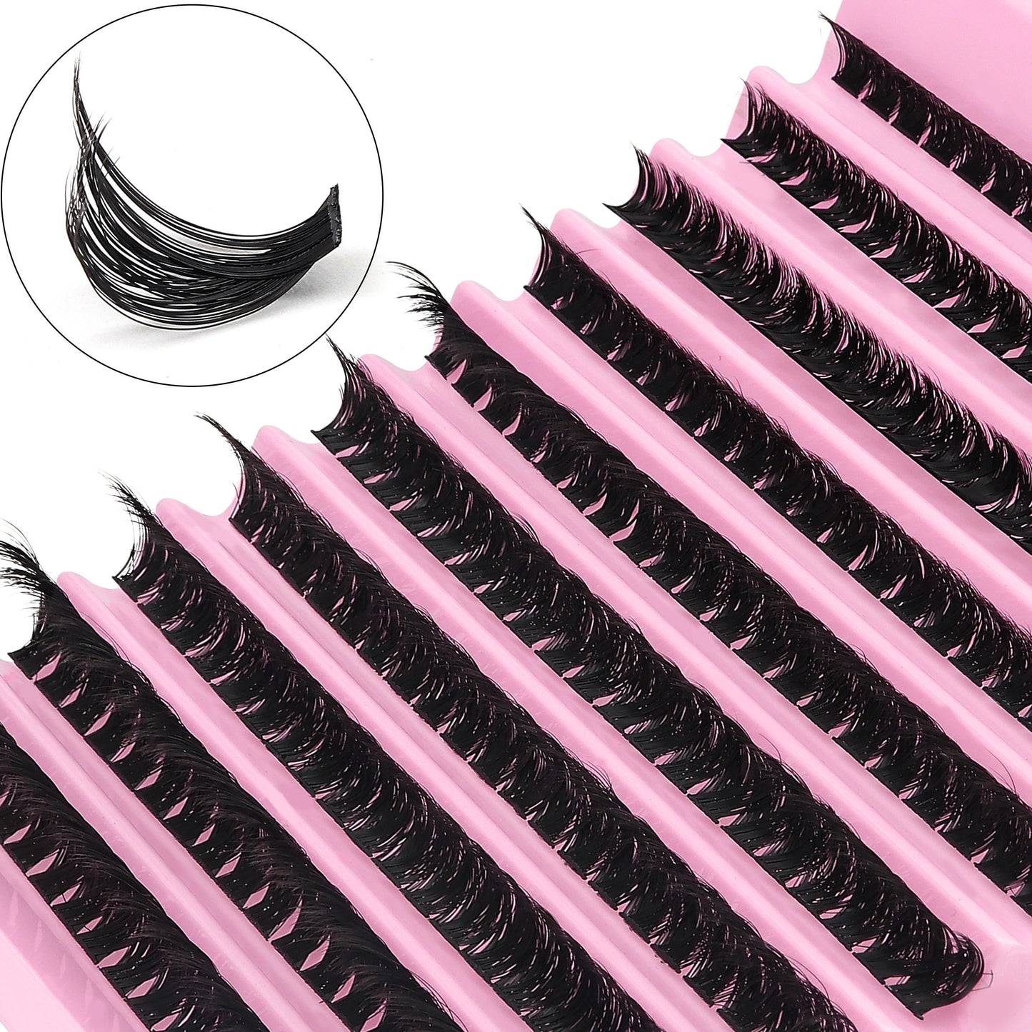 200 Pieces of 0.05mm Thickness 3D Russian Volume D Curl False Eyelash Extensions - Mixed Length (8-16mm), Beginner Friendly, Reusable, and Long-Lasting.